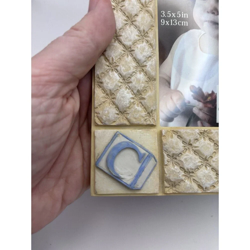 Baby Picture Frame Nursery Blocks Rattle